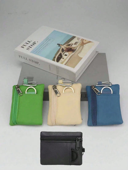 1pc Minimalist Camping Hiking Fishing Coin Purse Zippered Card Case Key Holder For Men Wallet Mini Wallet Purse Wallet Travel Wallet Coin Wallet Wallet