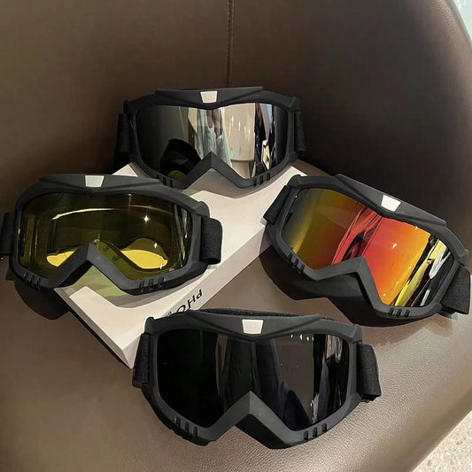 1pc Motorcycle Goggles, Dirt Bike Goggles, Adult Ski Goggles, Cycling Goggles, Outdoor Sports Goggles, Snowmobile Goggles, Motorcycle Racing Goggles