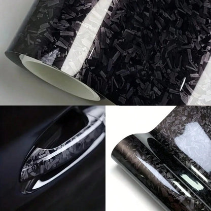 1pc Multi-Color Forged Carbon Fiber PET Vinyl Wrap Film For Car, Black, Red, Blue, Purple, Green, Yellow, Rainbow Laser Silver, Color-Changing Film For Car Interior Center Console, Motorcycle Color Ch