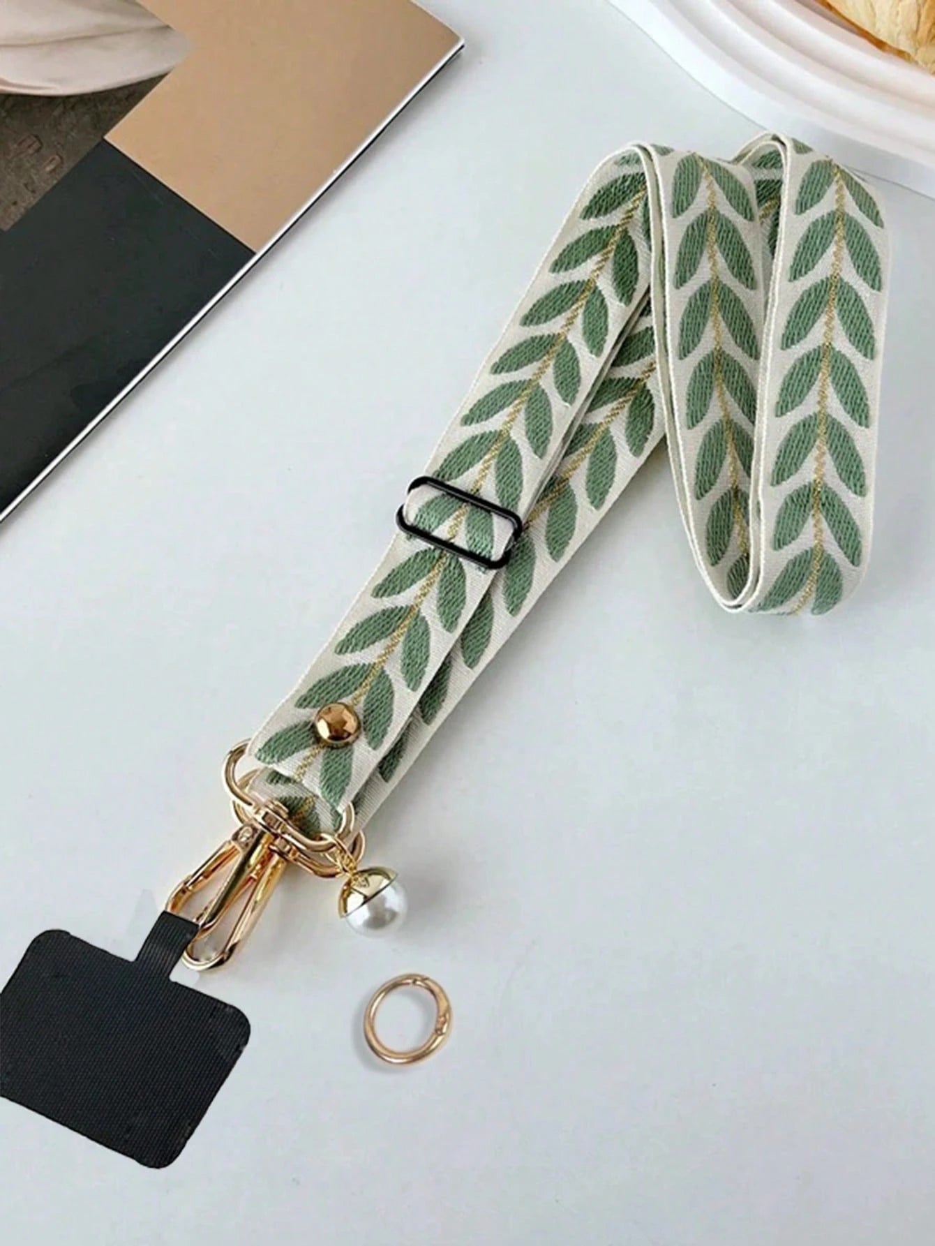 1pc Multifunctional Adjustable Long Strap Phone Lanyard, Faux Pearl Pendant, Shoulder Crossbody & Halter Gifts For Mother, Family, Friends, Birthday, Holiday Phone Charm, Phone Chain