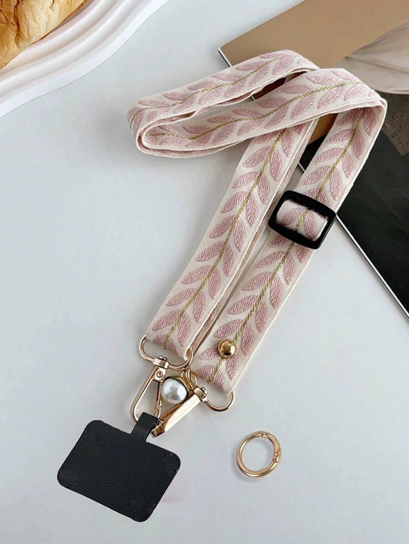 1pc Multifunctional Adjustable Long Strap Phone Lanyard, Faux Pearl Pendant, Shoulder Crossbody & Halter Gifts For Mother, Family, Friends, Birthday, Holiday Phone Charm, Phone Chain