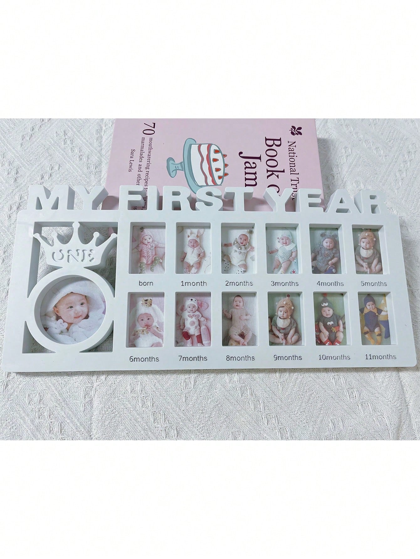 1pc MY FIRST YEAR Baby Growth Portrait Photo Frame, Wall-Mounted & Tabletop Memorial Frame