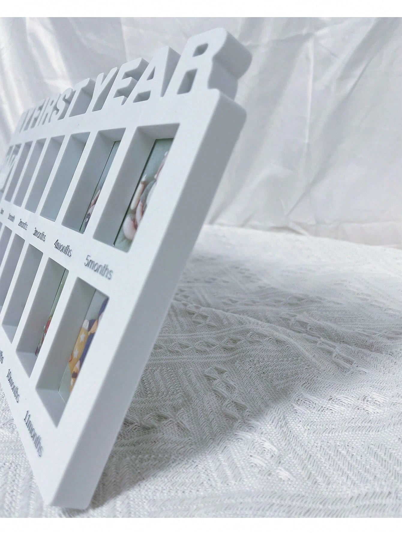 1pc MY FIRST YEAR Baby Growth Portrait Photo Frame, Wall-Mounted & Tabletop Memorial Frame