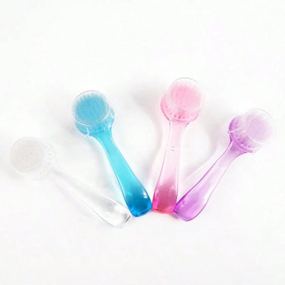 1pc Nail Dust Brush With Curved Handle, Round Large Head Soft Nylon Bristles, Portable Nail Art Tool For Polishing Powder Cleaning