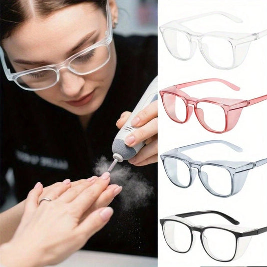 1pc Nail Polish Remover Anti-Dust Glasses, Anti-Dust And Anti-Pollution, Flat Lens, Transparent Nail Protection Tool, Manicure Supplies, Manicure Tools, Manicure Art Tools, Back To School Season, Mani