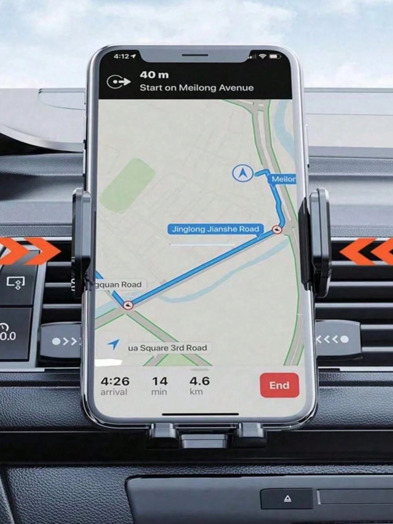 1pc New Car Air Vent Mount Phone Holder, Adjustable Navigation Bracket With Auto Lock Suction Cup Compatible With Android Phone, Gift For Birthday, Family, Friends For Summer Air Vent Phone Holder, Ca