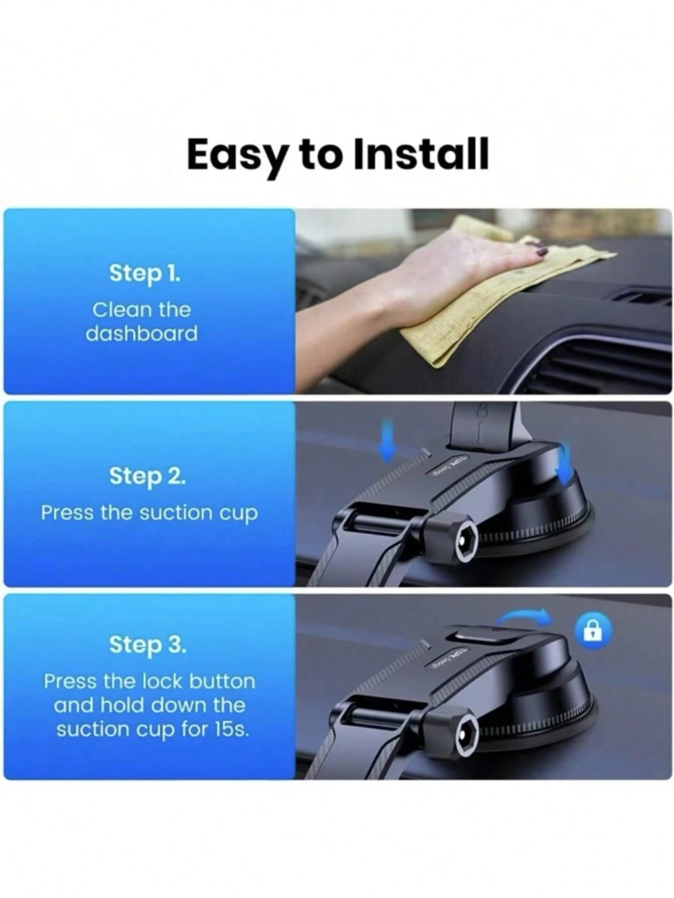 1pc New Car Air Vent Mount Phone Holder, Adjustable Navigation Bracket With Auto Lock Suction Cup Compatible With Android Phone, Gift For Birthday, Family, Friends For Summer Air Vent Phone Holder, Ca