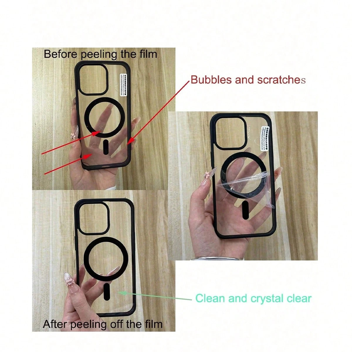 1pc New Solid Color Acrylic Magnetic Pink Phone Case Compatible With Apple 16 Pro Max, 11/12/13/14 Plus, XR/7/8 Plus, 15 Pro Max, 17/17 Ari/17 Pro Max