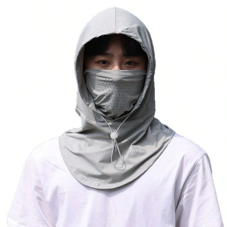 1pc New Style Women's Full Face Sun Protection Mask, Summer 2026 Ice Silk UV Protection, Neck Guard Integrated Sun Hat For Driving And Cycling