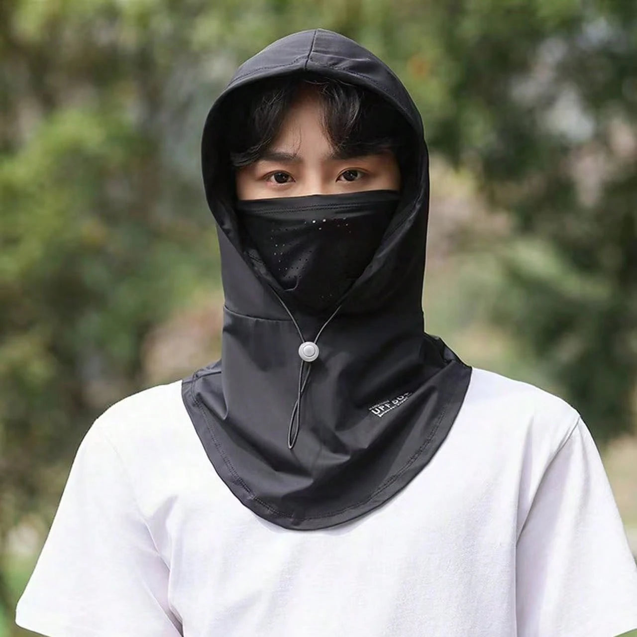 1pc New Style Women's Full Face Sun Protection Mask, Summer 2026 Ice Silk UV Protection, Neck Guard Integrated Sun Hat For Driving And Cycling