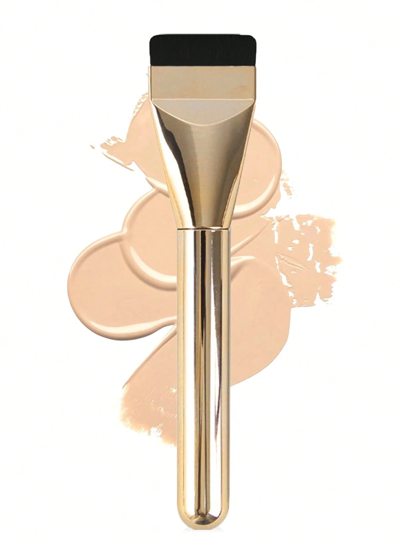 1pc New Ultra-Thin Straight Line Flat Top Foundation/Mask Brush, Makeup Artist Essential Tool, Invisible Seamless, Travel-Friendly,Foundation Brush,Concealer Brush,Blush Brush,Contour Brush,Blush Brus