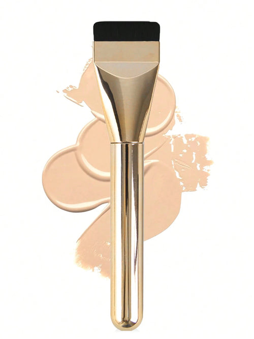 1pc New Ultra-Thin Straight Line Flat Top Foundation/Mask Brush, Makeup Artist Essential Tool, Invisible Seamless, Travel-Friendly,Foundation Brush,Concealer Brush,Blush Brush,Contour Brush,Blush Brus
