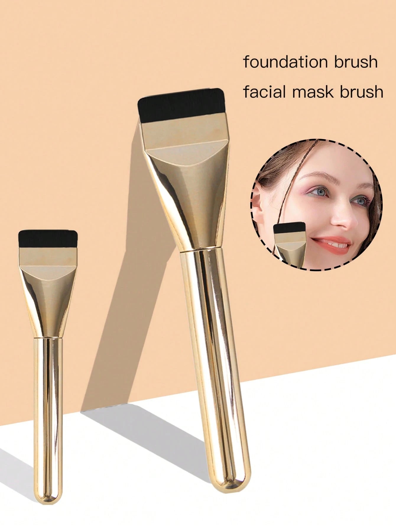 1pc New Ultra-Thin Straight Line Flat Top Foundation/Mask Brush, Makeup Artist Essential Tool, Invisible Seamless, Travel-Friendly,Foundation Brush,Concealer Brush,Blush Brush,Contour Brush,Blush Brus