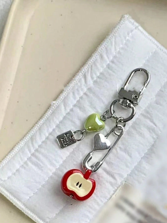 1pc Novelty Shaped Keychain Cute Fruit Pendant Charm For Women Handbag Accessories Keychain Accessories Key Chains For Women Apple Small Gifts Gifts For Her Gifts For Women