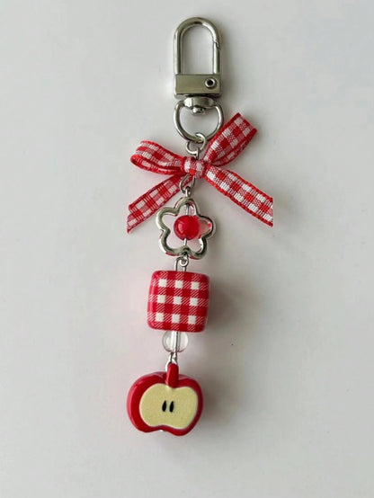 1pc Novelty Shaped Keychain Cute Fruit Pendant Charm For Women Handbag Accessories Keychain Accessories Key Chains For Women Apple Small Gifts Gifts For Her Gifts For Women