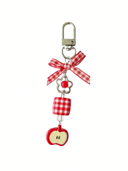 1pc Novelty Shaped Keychain Cute Fruit Pendant Charm For Women Handbag Accessories Keychain Accessories Key Chains For Women Apple Small Gifts Gifts For Her Gifts For Women