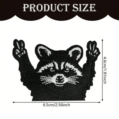 1pc Of A Sassy Raccoon Patch That Can Be Ironed On, Featuring And Popular Designs, Perfect For Hats And Boutiques, And Includes Humorous Patches