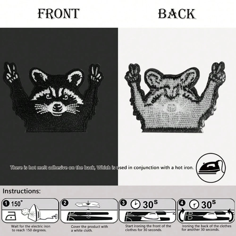 1pc Of A Sassy Raccoon Patch That Can Be Ironed On, Featuring And Popular Designs, Perfect For Hats And Boutiques, And Includes Humorous Patches