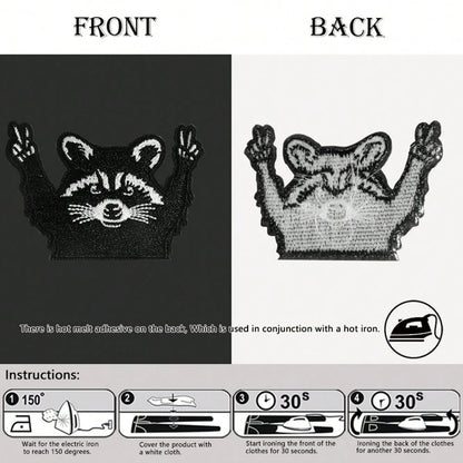 1pc Of A Sassy Raccoon Patch That Can Be Ironed On, Featuring And Popular Designs, Perfect For Hats And Boutiques, And Includes Humorous Patches