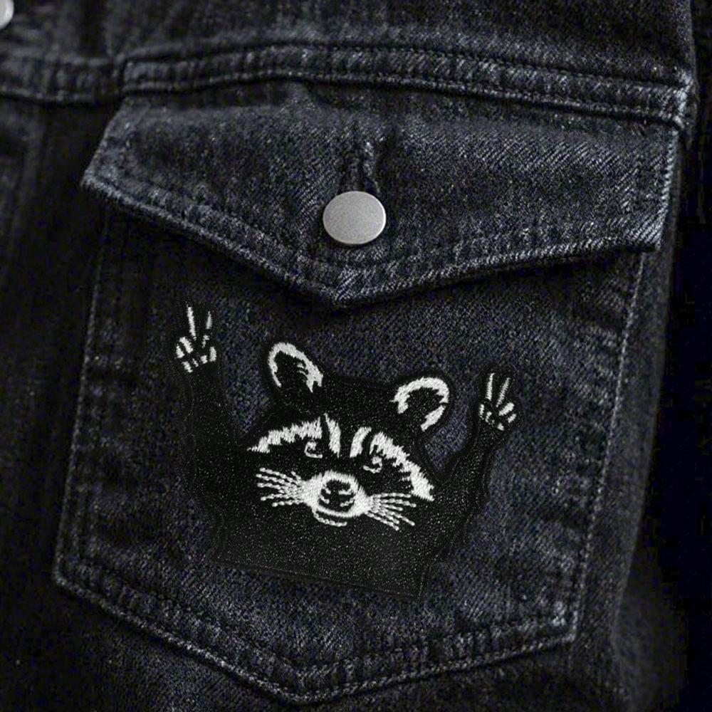 1pc Of A Sassy Raccoon Patch That Can Be Ironed On, Featuring And Popular Designs, Perfect For Hats And Boutiques, And Includes Humorous Patches
