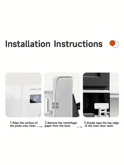 1pc Oven Door Lock, Rotary No-Drill Lock Latch, Child Safety Lock For Kitchen, Microwave Oven