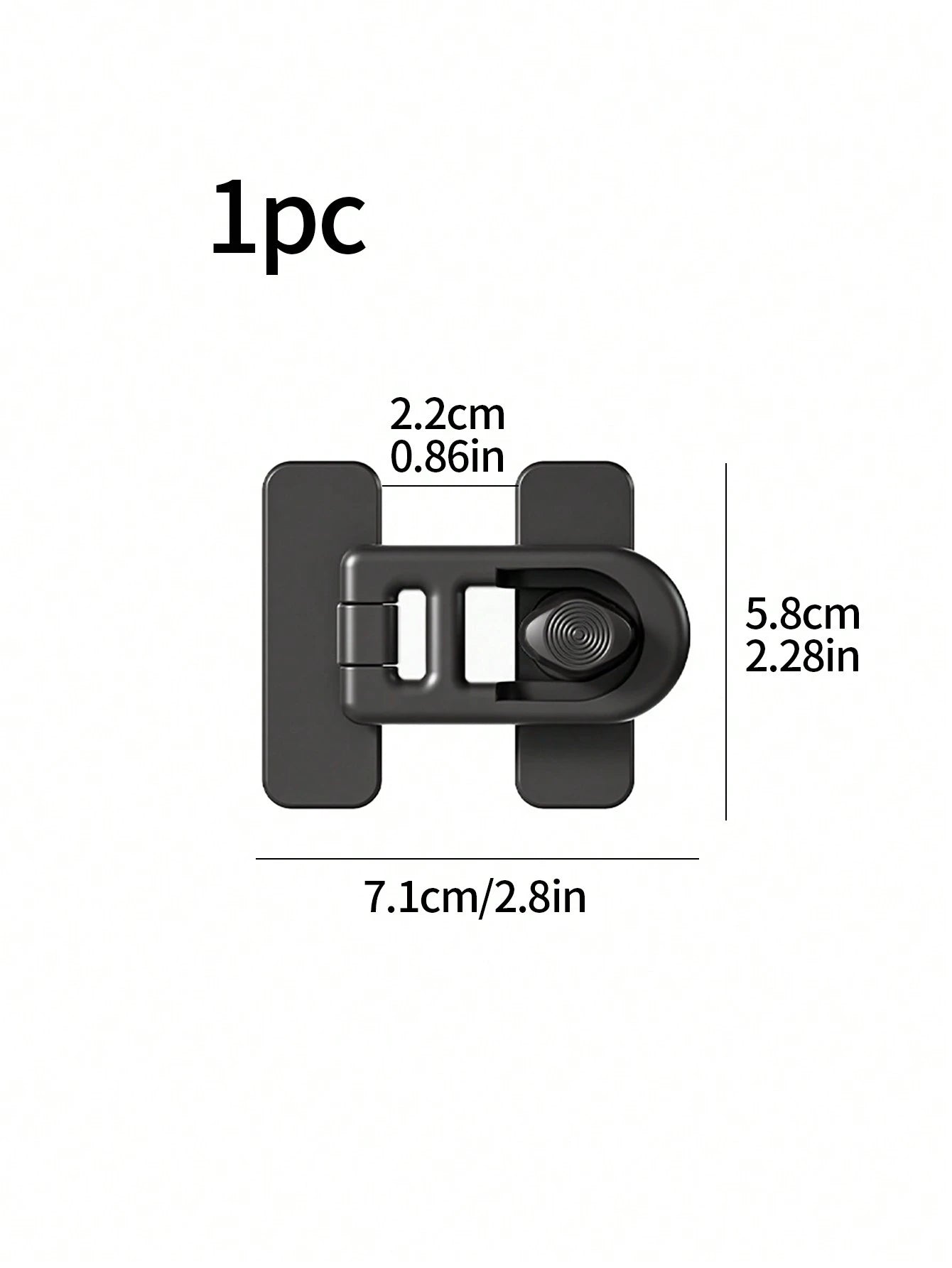 1pc Oven Door Lock, Rotary No-Drill Lock Latch, Child Safety Lock For Kitchen, Microwave Oven