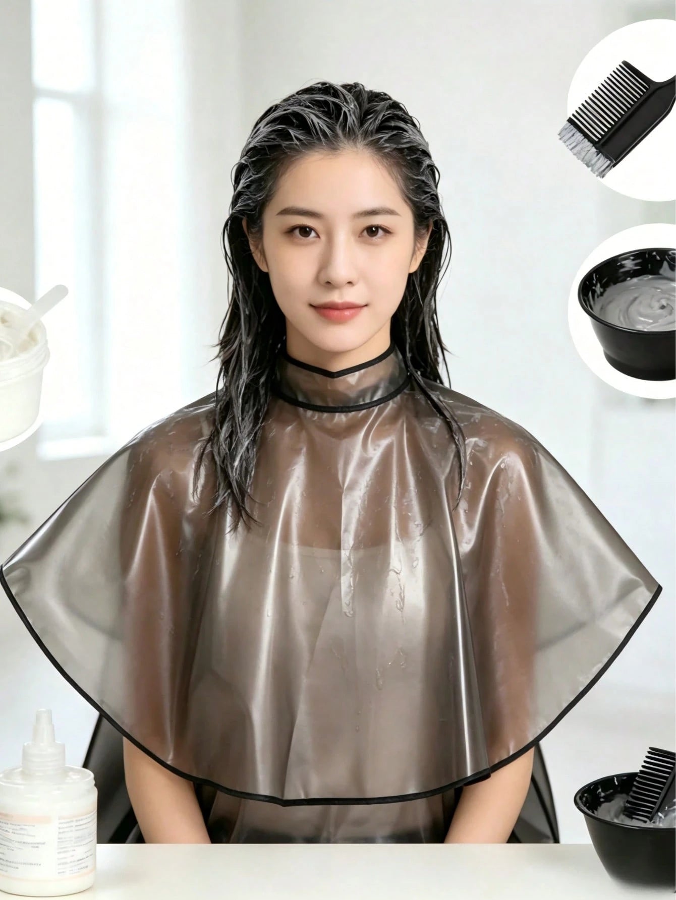 1pc Oversized Perming & Dyeing Foil Capes, Waterproof Hairdressing Accessories,Waterproof Hairdressing Cape, Suitable For Dyeing, Styling, Perming And Hair Care, Hairdressing Tools, Hair Salon Accesso