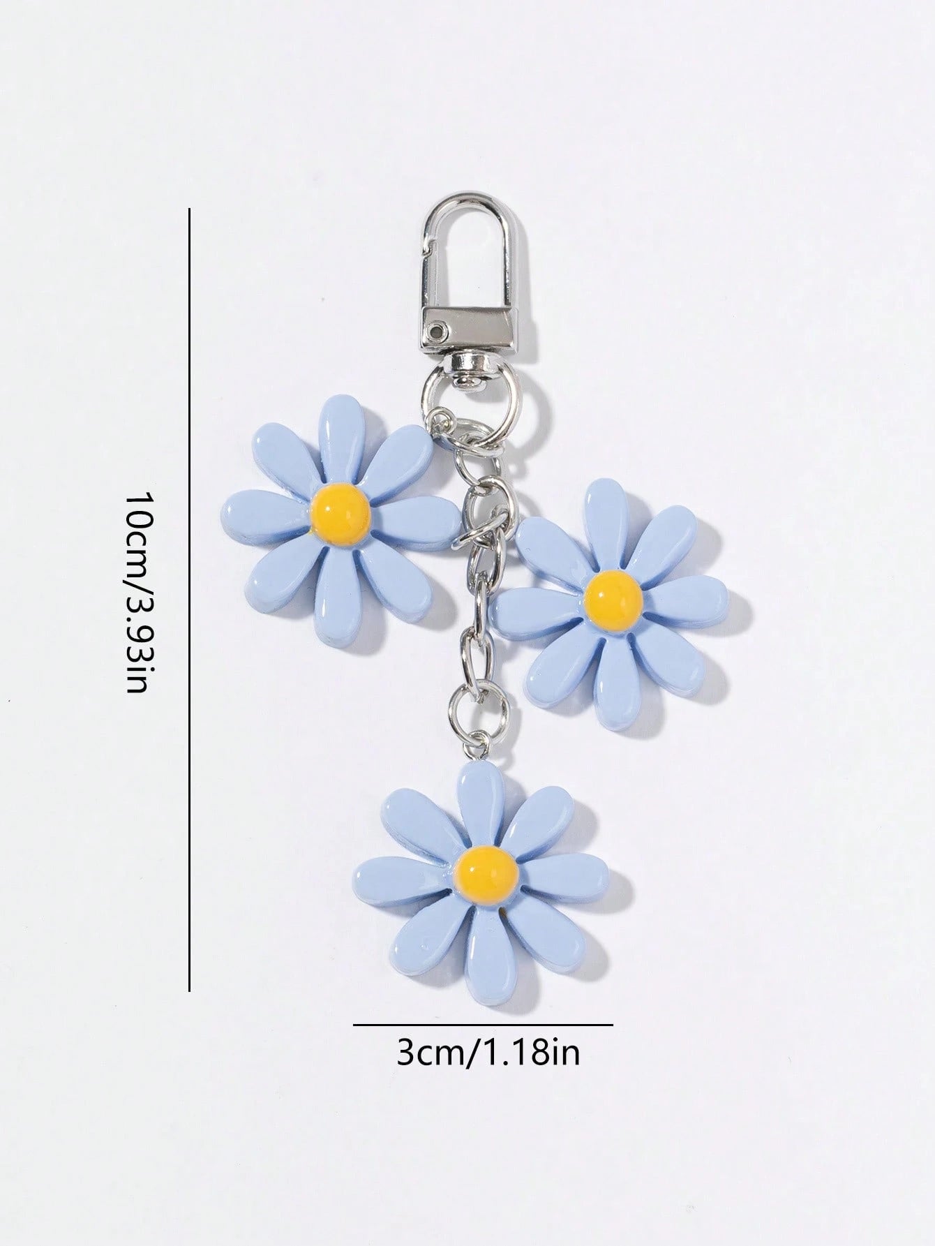 1pc Pale Blue Daisy Flower Charm Decorative Pendant For Bags Christmas Gifts Gift Thanksgiving Christmas Decor Winter Gifts For Women
