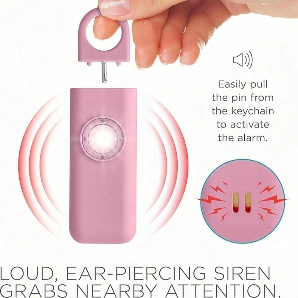 1pc Personal Safety Alarm Keychain For Women, 130dB Emergency SOS Alarm & Self Defense Alarm Keychain, Anti Assault Personal Siren Device With LED Flashing Light