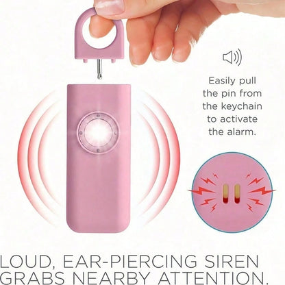 1pc Personal Safety Alarm Keychain For Women, 130dB Emergency SOS Alarm & Self Defense Alarm Keychain, Anti Assault Personal Siren Device With LED Flashing Light