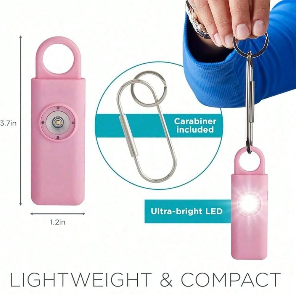 1pc Personal Safety Alarm Keychain For Women, 130dB Emergency SOS Alarm & Self Defense Alarm Keychain, Anti Assault Personal Siren Device With LED Flashing Light