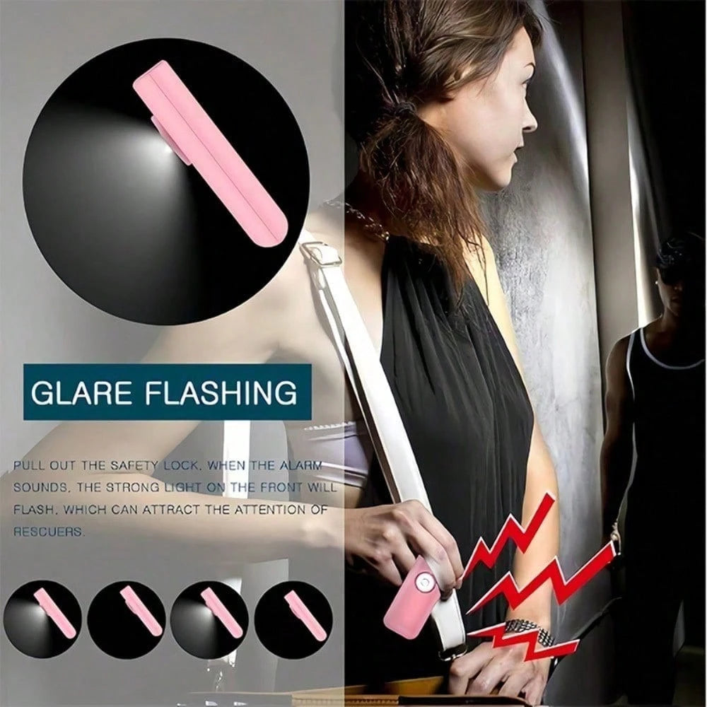 1pc Personal Safety Alarm Keychain For Women, 130dB Emergency SOS Alarm & Self Defense Alarm Keychain, Anti Assault Personal Siren Device With LED Flashing Light