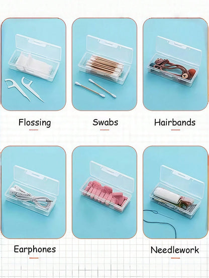 1pc Plastic Storage Box, For Storing Nails, Manicure Tools, Organizer Box, Manicure Tool Box, Suitable For Nail Products & Cosmetic Tools