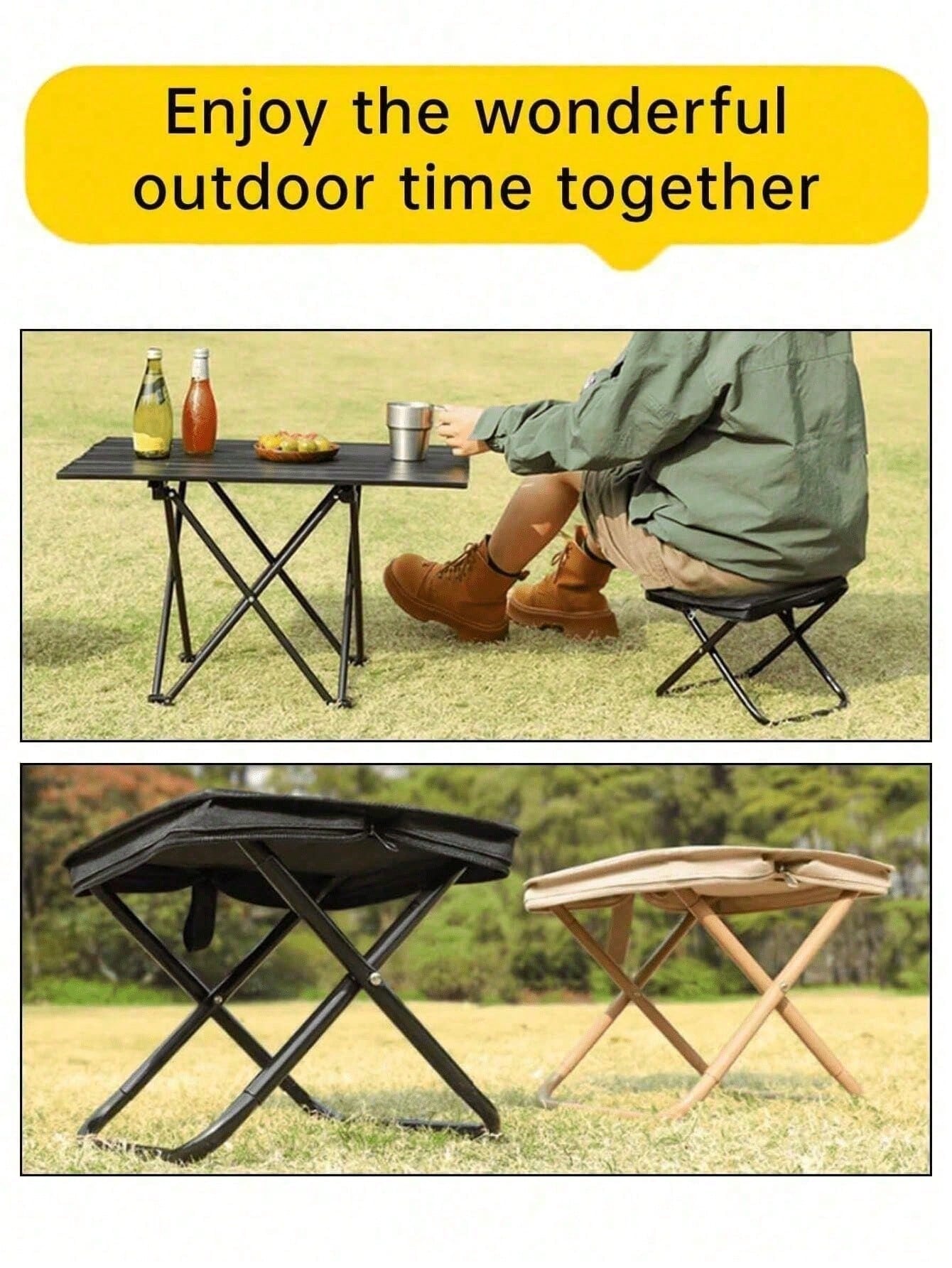 1pc Portable Folding Stool, Lightweight Foldable Outdoor Camping Fishing Stool, Suitable For High-Speed Rail Queueing, Home Shoe Changing, Art Students, Sturdy And Durable, Multiple Colors Available