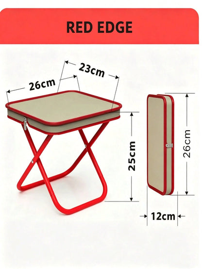 1pc Portable Folding Stool, Lightweight Foldable Outdoor Camping Fishing Stool, Suitable For High-Speed Rail Queueing, Home Shoe Changing, Art Students, Sturdy And Durable, Multiple Colors Available