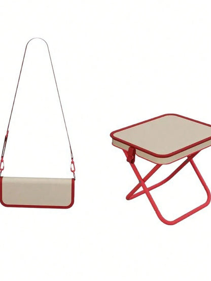 1pc Portable Folding Stool, Lightweight Foldable Outdoor Camping Fishing Stool, Suitable For High-Speed Rail Queueing, Home Shoe Changing, Art Students, Sturdy And Durable, Multiple Colors Available