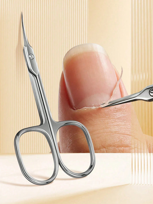 1pc Professional Stainless Steel Curved Nail Clipper, Manicure & Pedicure Tool, Dead Skin Trimmer