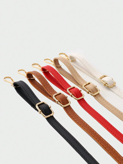 1pc PU Leather Casual Minimalist Solid Color Adjustable Bag Strap