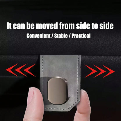 1pc PU Leather Passenger Seat Storage Hook, Soft Lining Organizer, Space-Saving Car Interior Accessory, Versatile Glove Box Hanging Hook, Essential For Road Trips