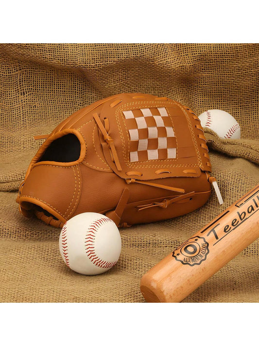 1pc Pvc Baseball Glove Softball Mitt Pitcher's Glove School Training Gloves For Students