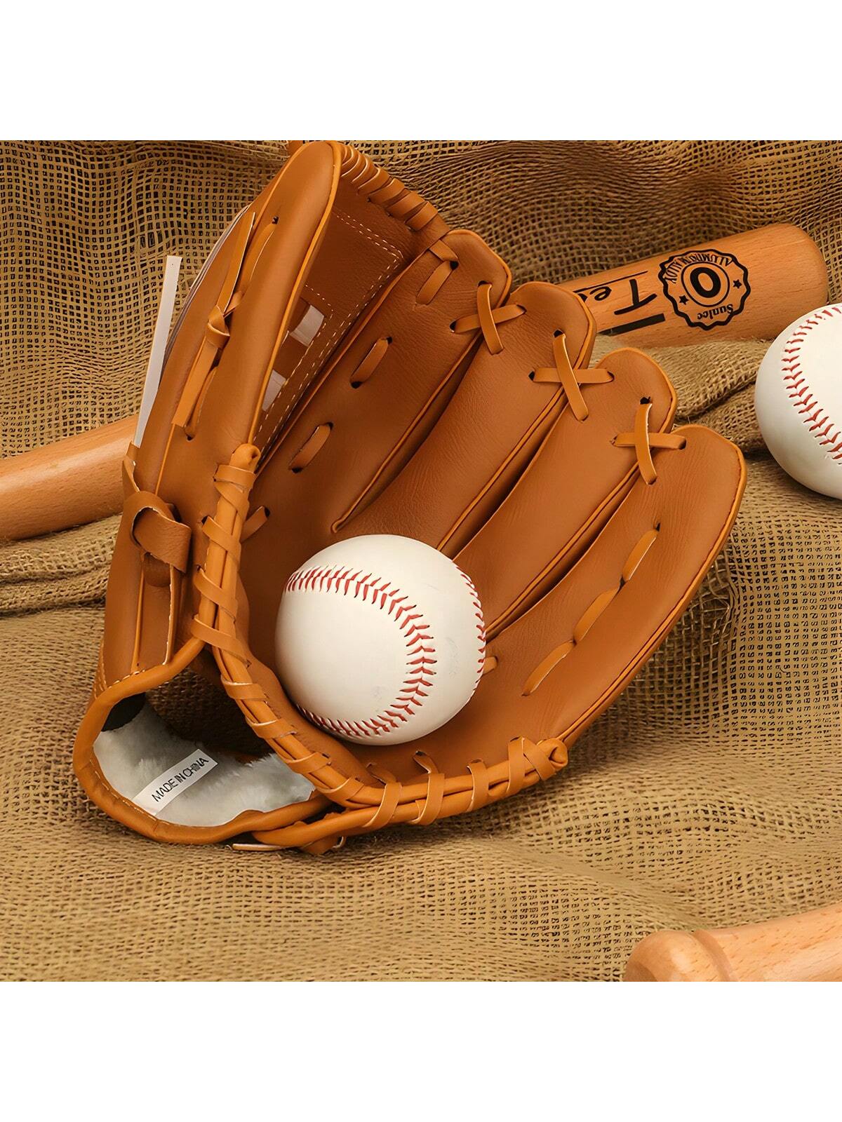 1pc Pvc Baseball Glove Softball Mitt Pitcher's Glove School Training Gloves For Students