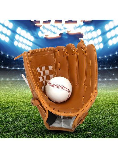 1pc Pvc Baseball Glove Softball Mitt Pitcher's Glove School Training Gloves For Students