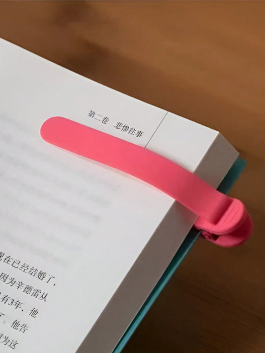1PC Reading Bookmark| Auto-Page Tracking| Innovative Soft Silicone Portable & Stylish Minimalist Multi-Functional Bookmark Clip| Perfect For All Books, Workbooks, Atlases| Ideal Gift For Classmate