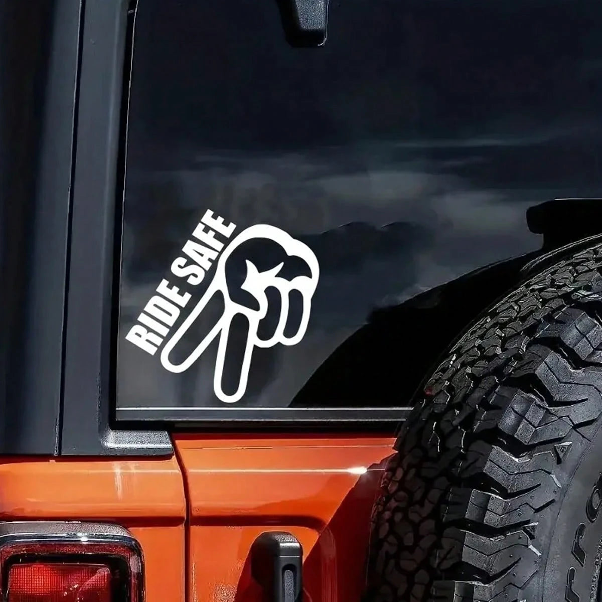1pc RideSafe Peace Mark Sticker- Self-Adhesive Matte Surface, Suitable For Cars, Motorcycles, Trucks, Windows, And Bumpers- Promotes Riding Habits, Motorcycle Safety Stickers| Fun Safety Stickers