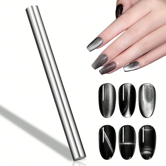 1PC Round Nail Art Magnetic Wand, Cat Eye Round Double-Ended Magnetic Wand, Strong Magnetic Nail Art Tool