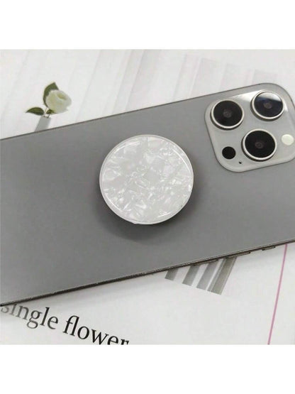 1pc Shell Shaped Phone Holder With Extendable Stand, Air Cushion Stand, Finger Grip, Compatible With IOS And Android Phones, Birthday Gift For Family And Friends, Sliding Phone Stand, Phone Accessory