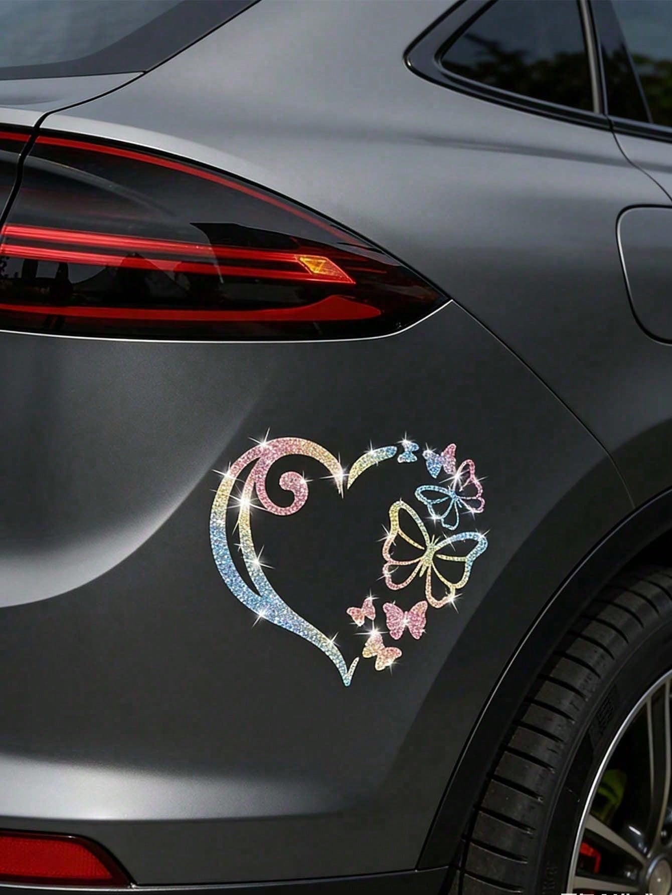 1pc Shiny Floral Car Sticker, Includes 4 Vine Pattern Designs. These Self-Adhesive Stickers Are Easy To Apply Without Residue, Suitable For Cars, Glass Surfaces, Laptops, And Plant Enthusiasts