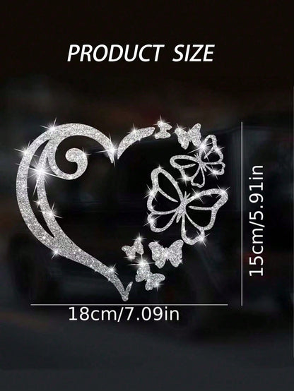 1pc Shiny Floral Car Sticker, Includes 4 Vine Pattern Designs. These Self-Adhesive Stickers Are Easy To Apply Without Residue, Suitable For Cars, Glass Surfaces, Laptops, And Plant Enthusiasts