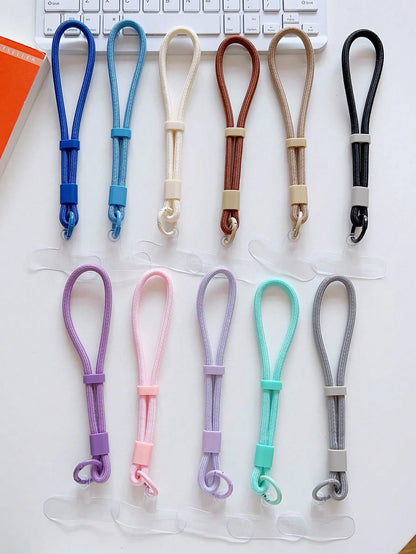 1pc Short Sturdy Clip Handle Wrist Strap, Multipurpose For Mobile Phone, Keys, Water Bottle Gifts For Mother, Family, Friends, Birthday, Holiday Phone Charm, Phone Chain