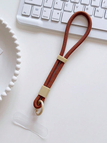 1pc Short Sturdy Clip Handle Wrist Strap, Multipurpose For Mobile Phone, Keys, Water Bottle Gifts For Mother, Family, Friends, Birthday, Holiday Phone Charm, Phone Chain